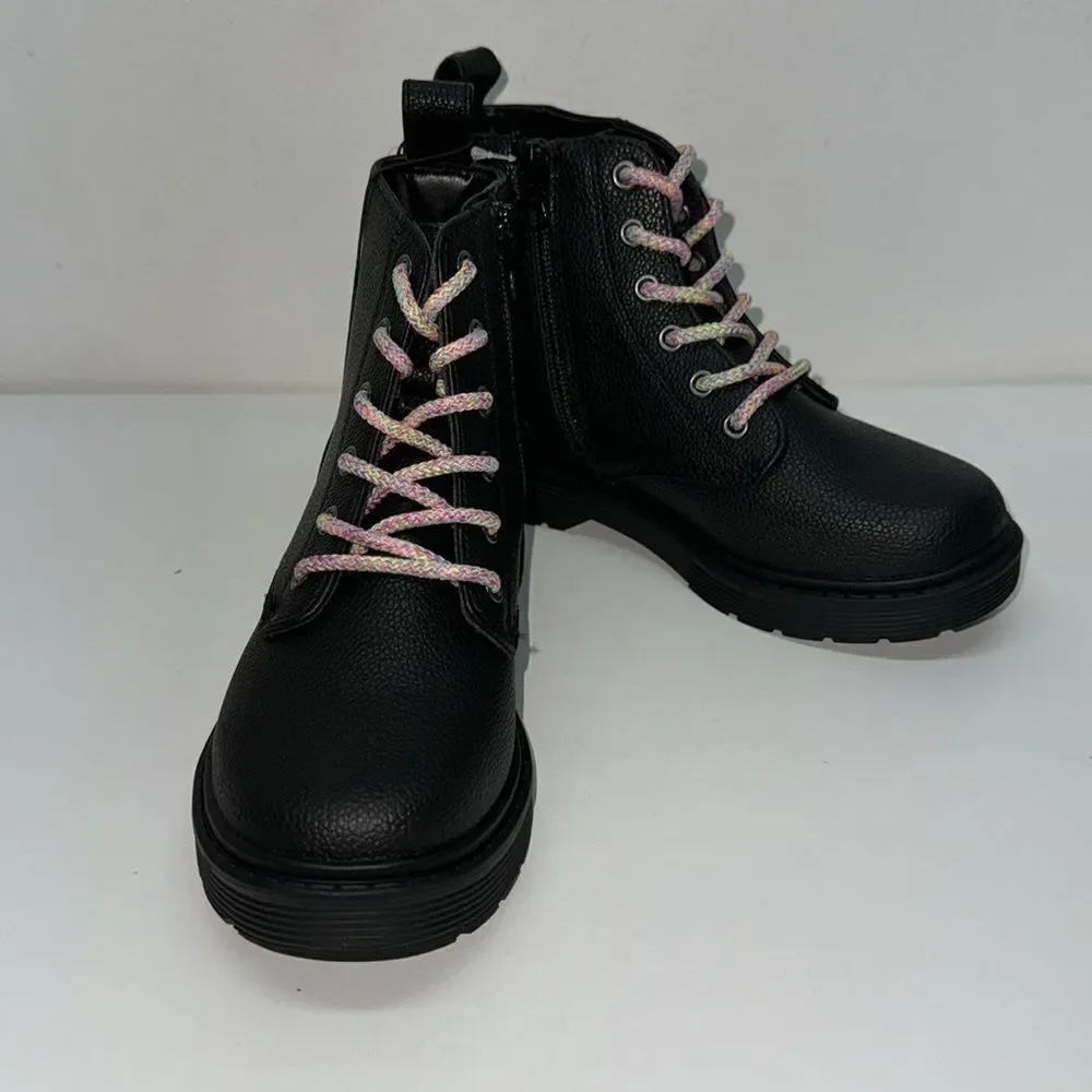 🔥 Art class girl kids Zoe boot Sz 13  Zoe Zipper Lace-Up Combat Boots - Black
